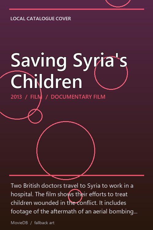 Saving Syria's Children poster