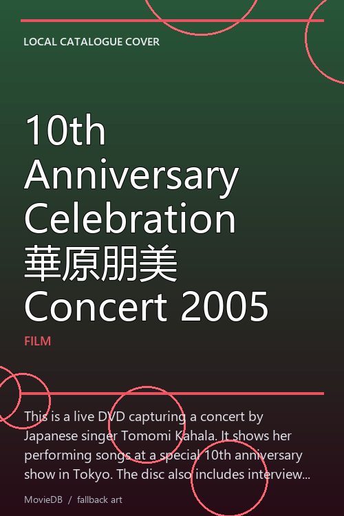 10th Anniversary Celebration 華原朋美 Concert 2005 poster