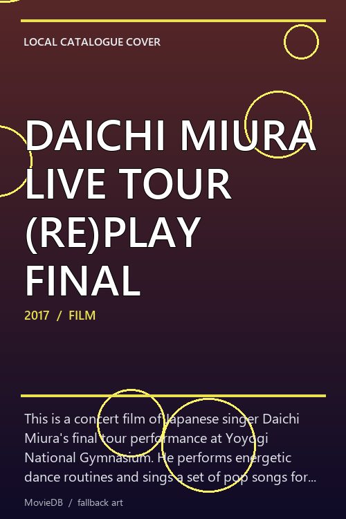 DAICHI MIURA LIVE TOUR (RE)PLAY FINAL poster