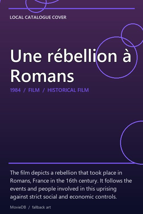 Une rébellion à Romans poster