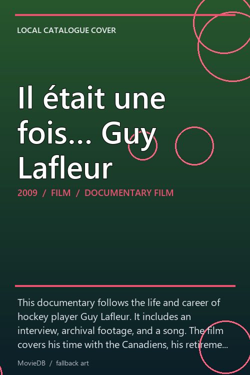 Il était une fois… Guy Lafleur poster