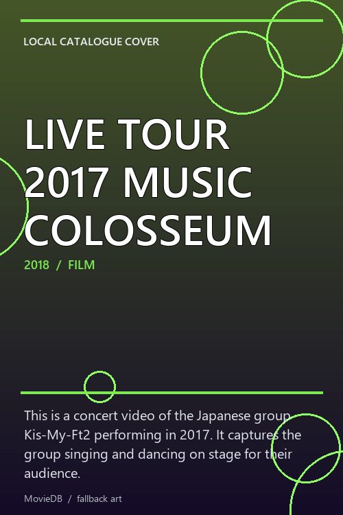 LIVE TOUR 2017 MUSIC COLOSSEUM poster