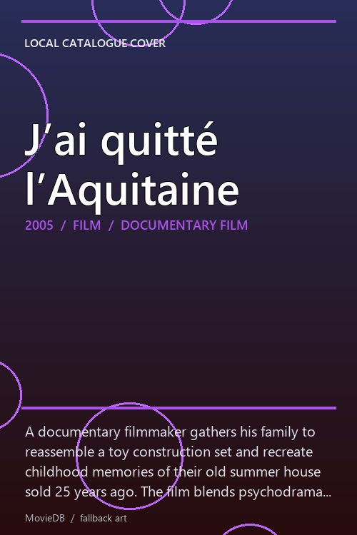 J’ai quitté l’Aquitaine poster