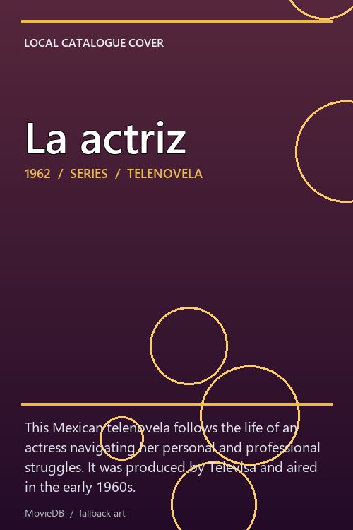 La actriz poster