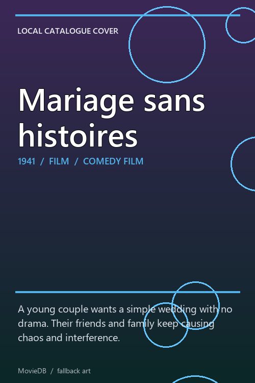 Mariage sans histoires poster