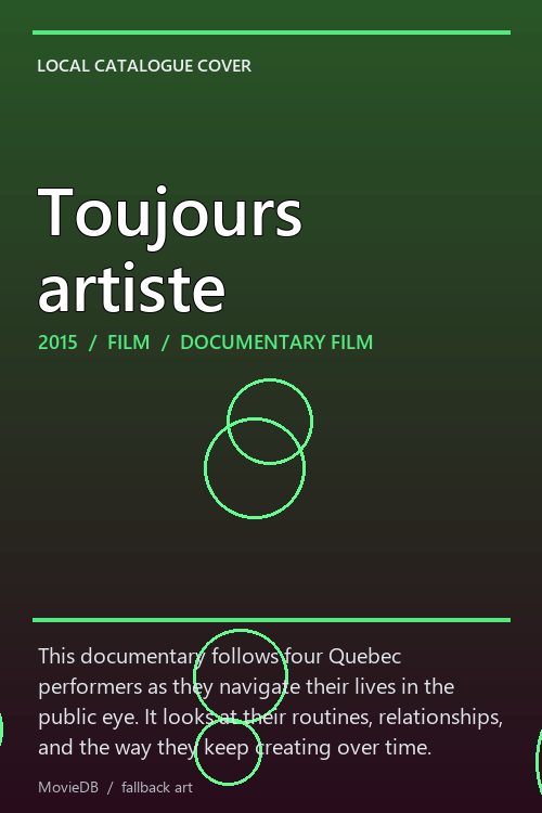 Toujours artiste poster