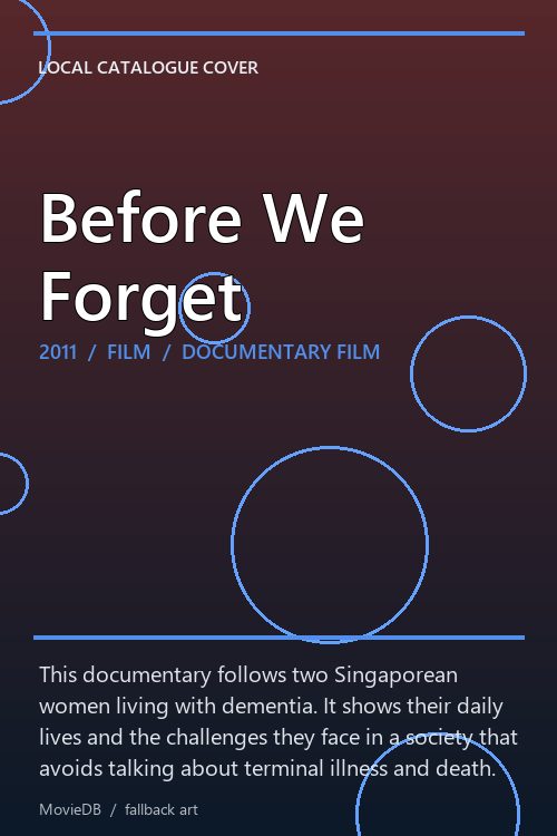 Before We Forget poster
