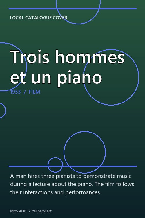 Trois hommes et un piano poster