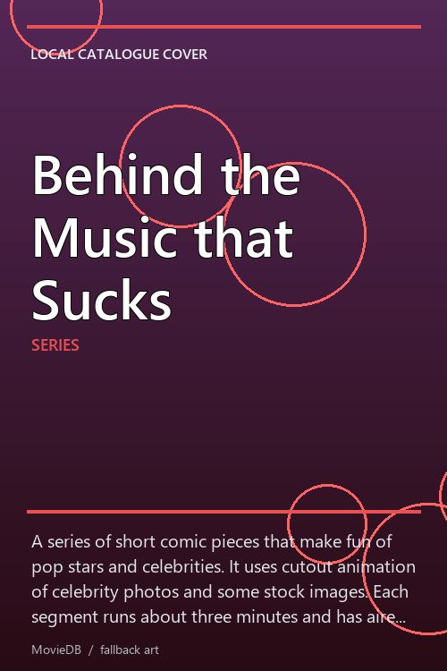 Behind the Music that Sucks poster