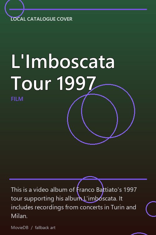 L'Imboscata Tour 1997 poster