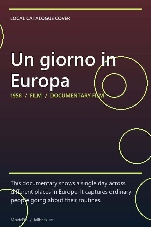 Un giorno in Europa poster