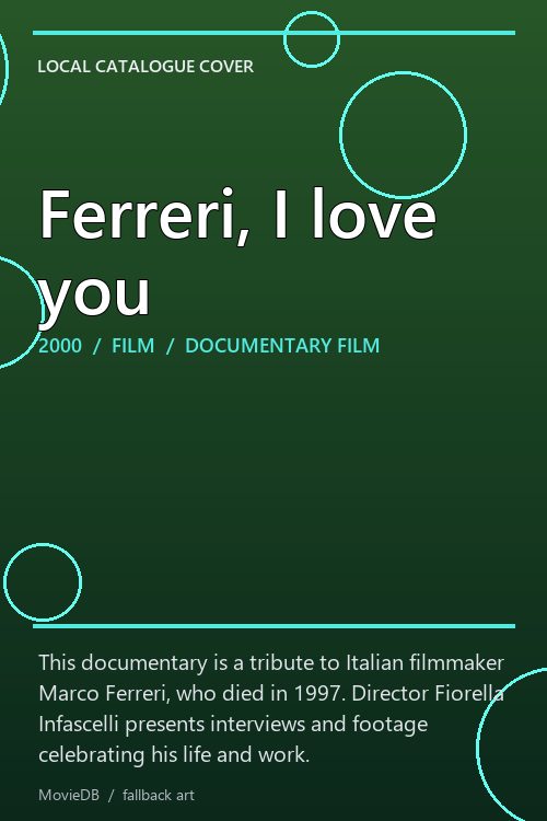 Ferreri, I love you poster