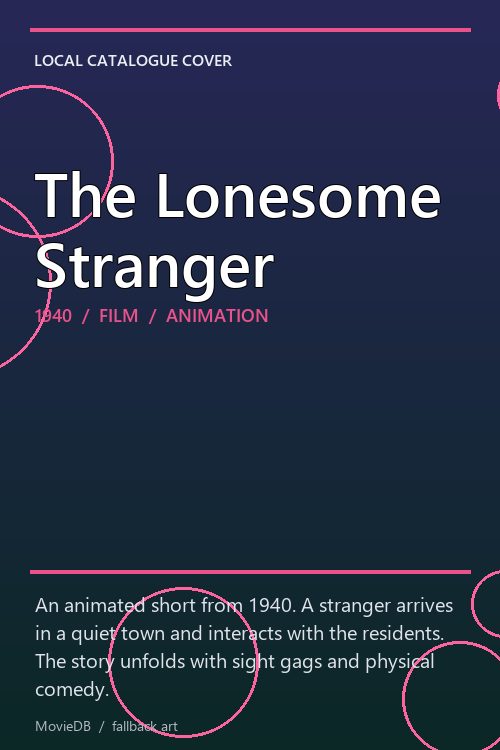 The Lonesome Stranger poster