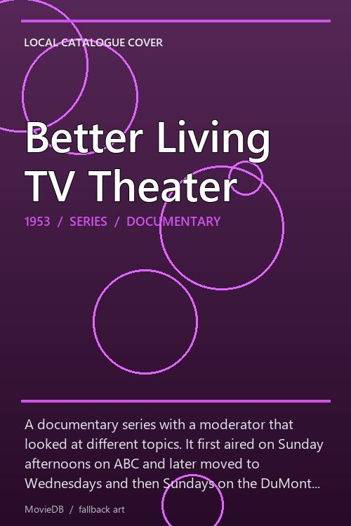 Better Living TV Theater poster