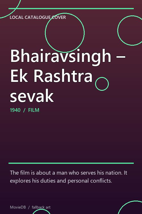 Bhairavsingh – Ek Rashtra sevak poster