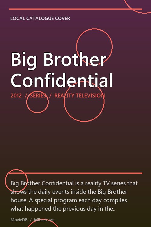 Big Brother Confidential poster