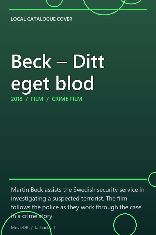 Beck – Ditt eget blod poster
