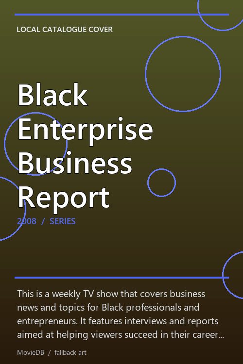 Black Enterprise Business Report poster
