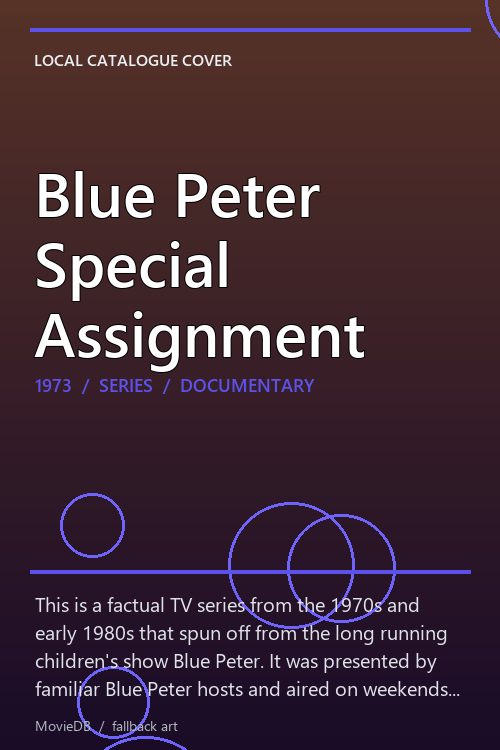 Blue Peter Special Assignment poster