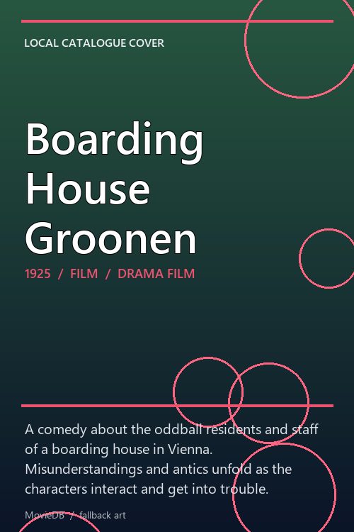 Boarding House Groonen poster