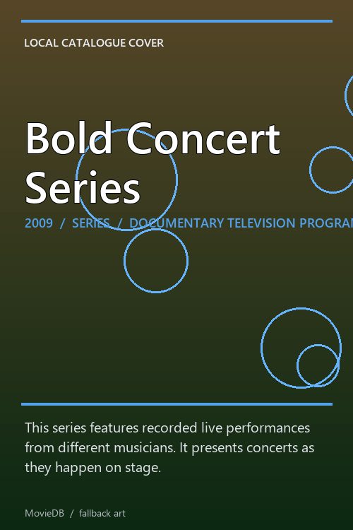 Bold Concert Series poster