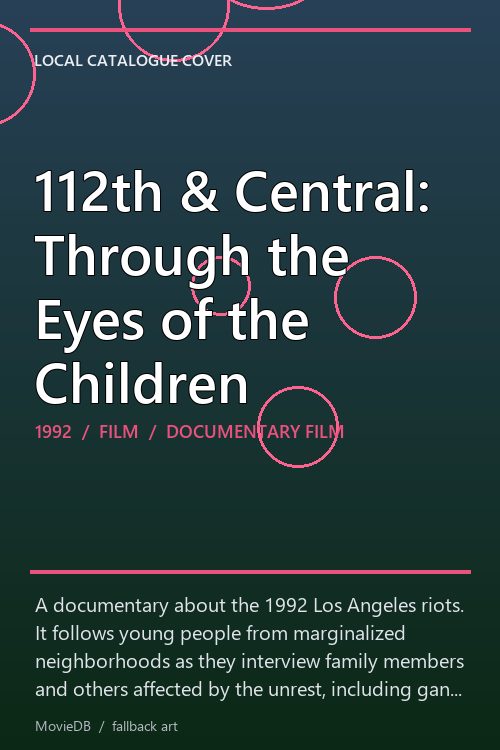 112th & Central: Through the Eyes of the Children poster