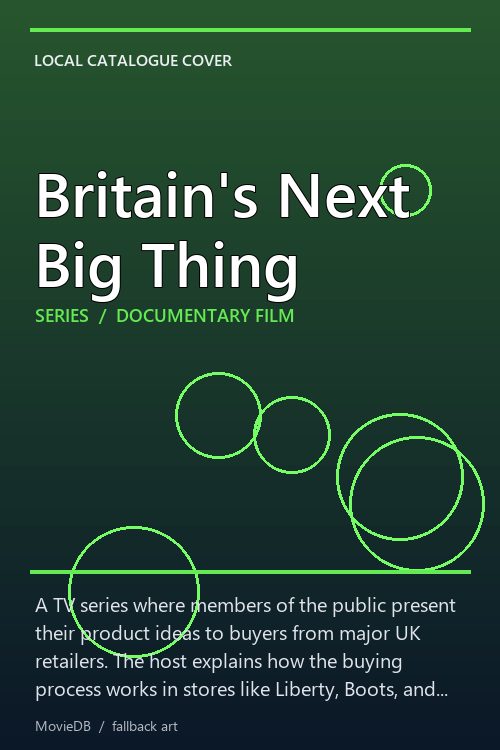 Britain's Next Big Thing poster