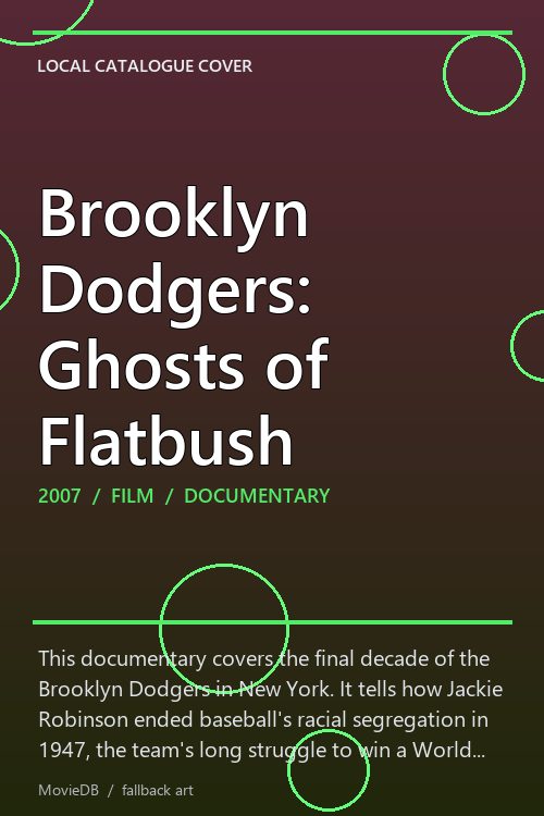 Brooklyn Dodgers: Ghosts of Flatbush poster