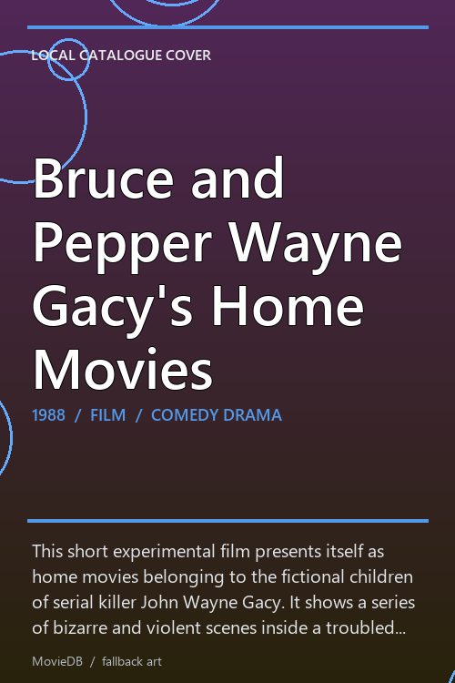 Bruce and Pepper Wayne Gacy's Home Movies poster