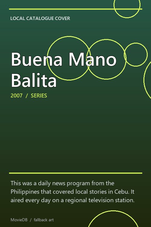 Buena Mano Balita poster