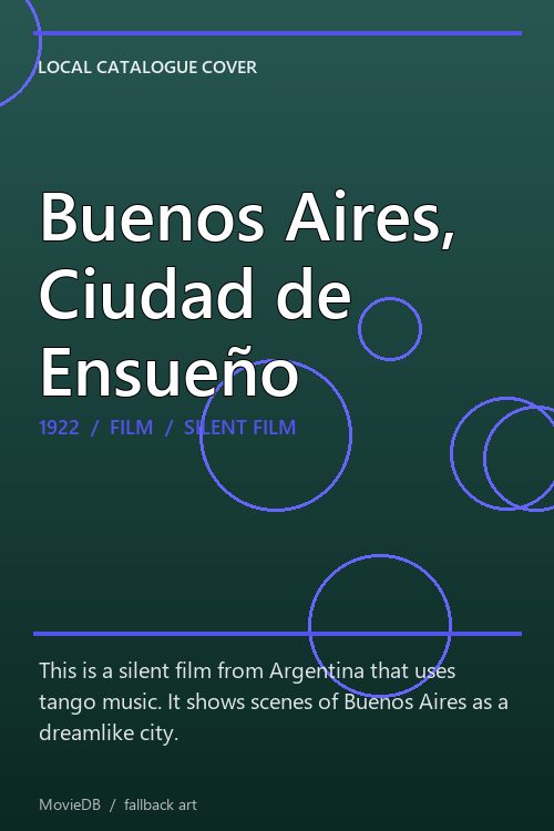 Buenos Aires, Ciudad de Ensueño poster