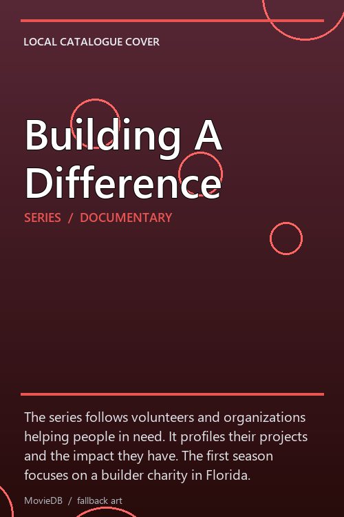 Building A Difference poster