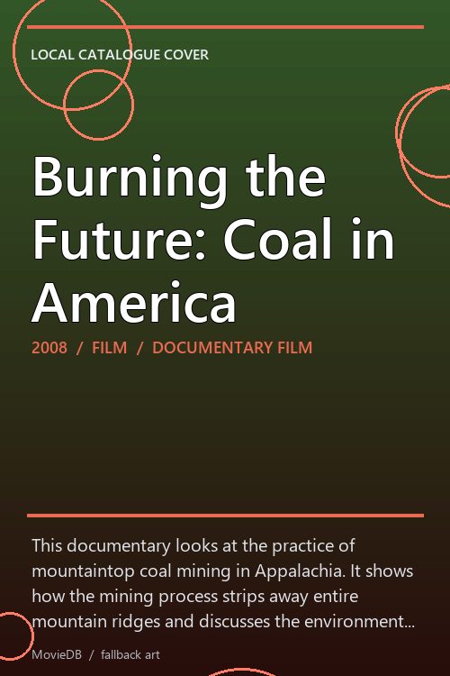 Burning the Future: Coal in America poster