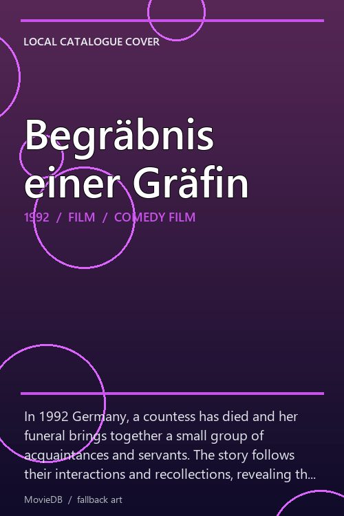 Begräbnis einer Gräfin poster