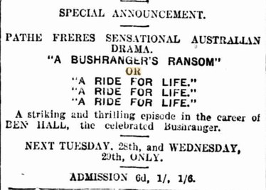 Bushranger's Ransom, or A Ride for Life poster