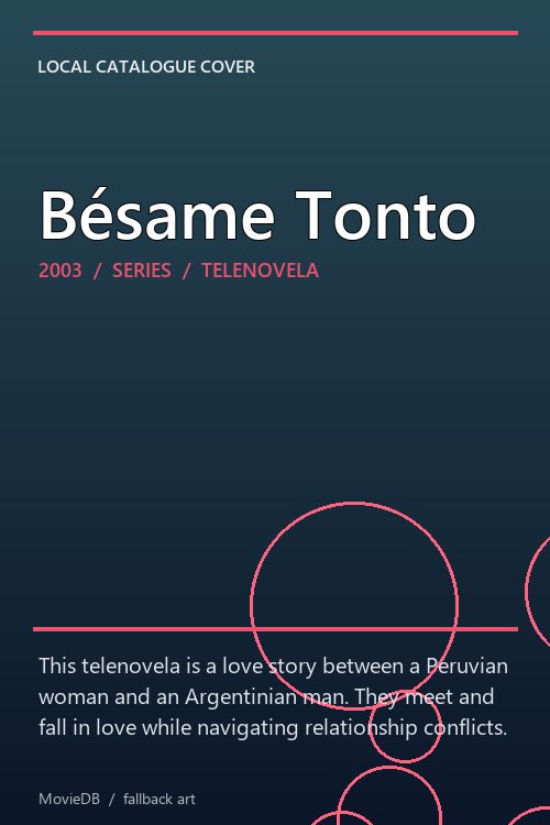 Bésame Tonto poster