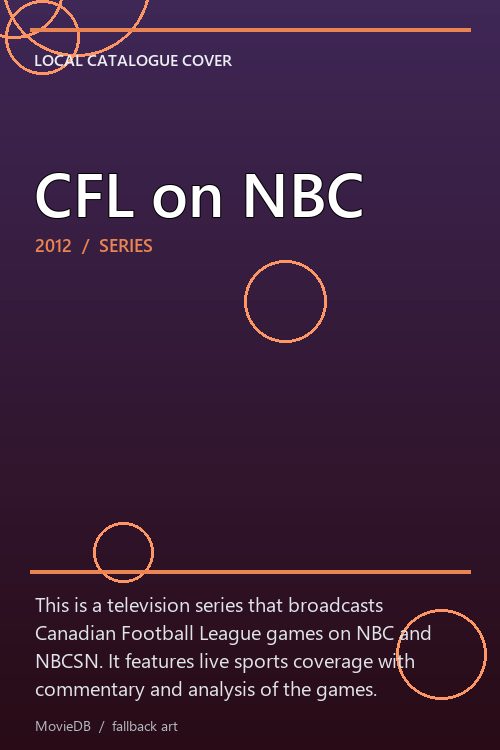 CFL on NBC poster