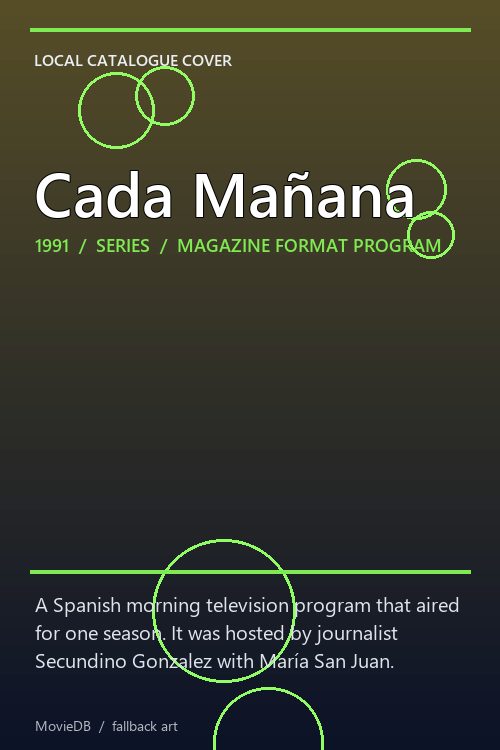 Cada Mañana poster