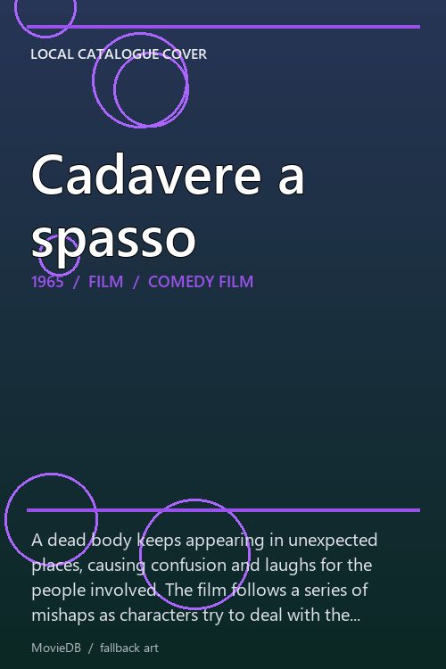 Cadavere a spasso poster