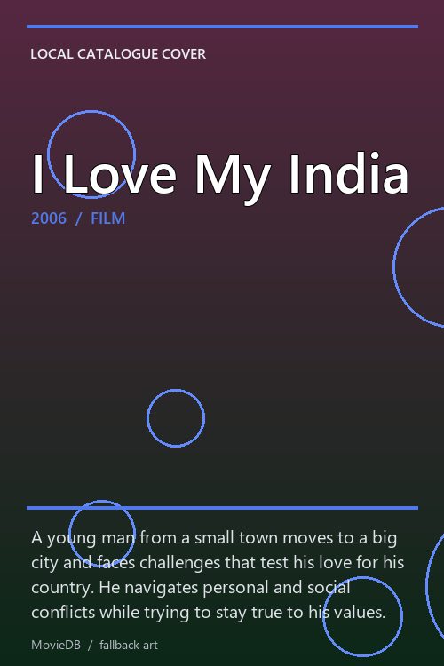 I Love My India poster
