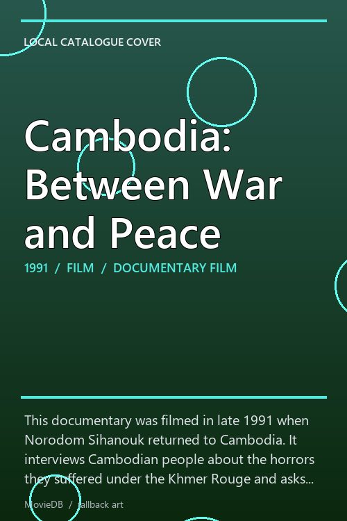 Cambodia: Between War and Peace poster