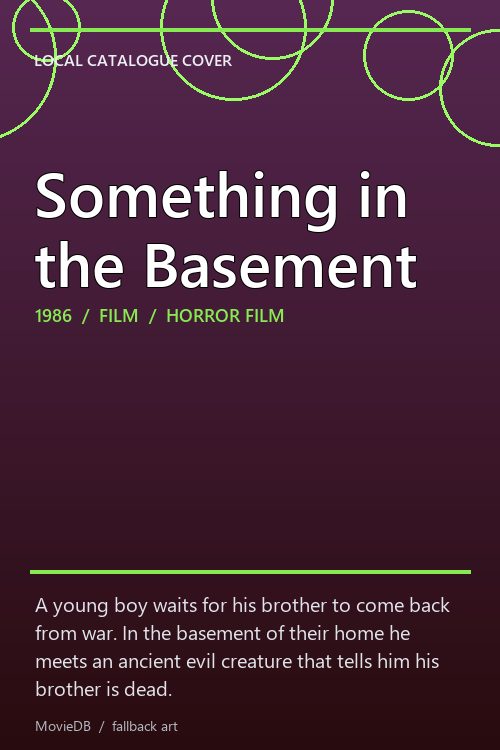 Something in the Basement poster