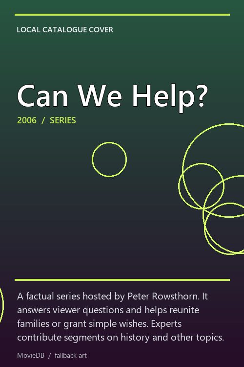 Can We Help? poster