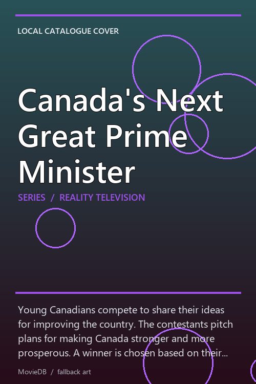 Canada's Next Great Prime Minister poster