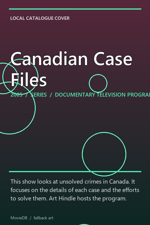 Canadian Case Files poster