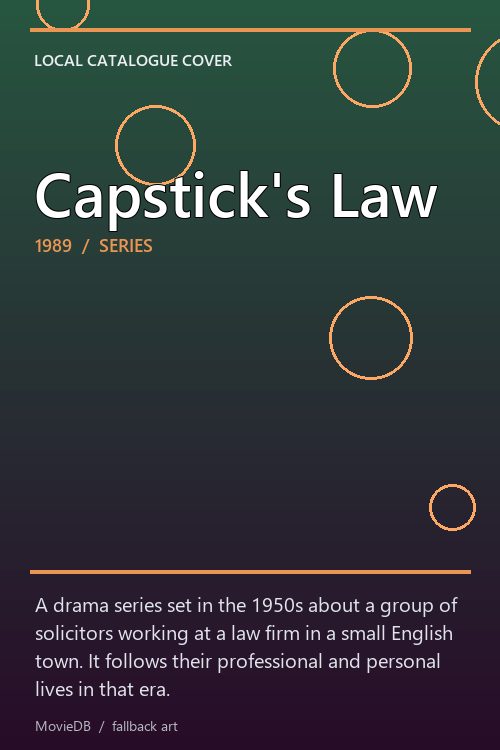 Capstick's Law poster