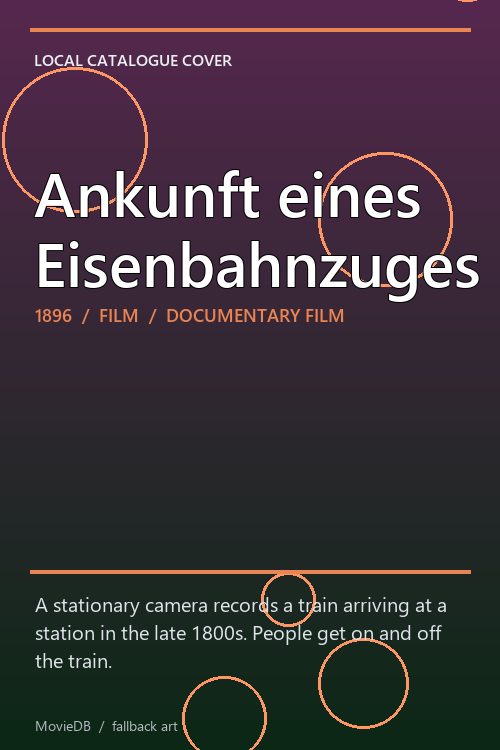 Ankunft eines Eisenbahnzuges poster