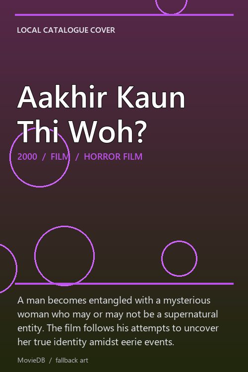 Aakhir Kaun Thi Woh? poster