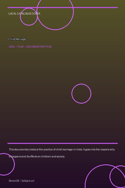 Child Marriage poster