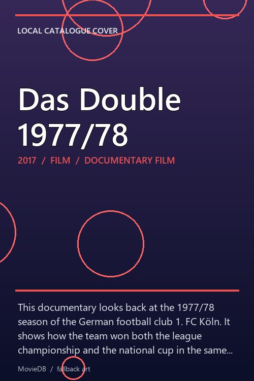 Das Double 1977/78 poster
